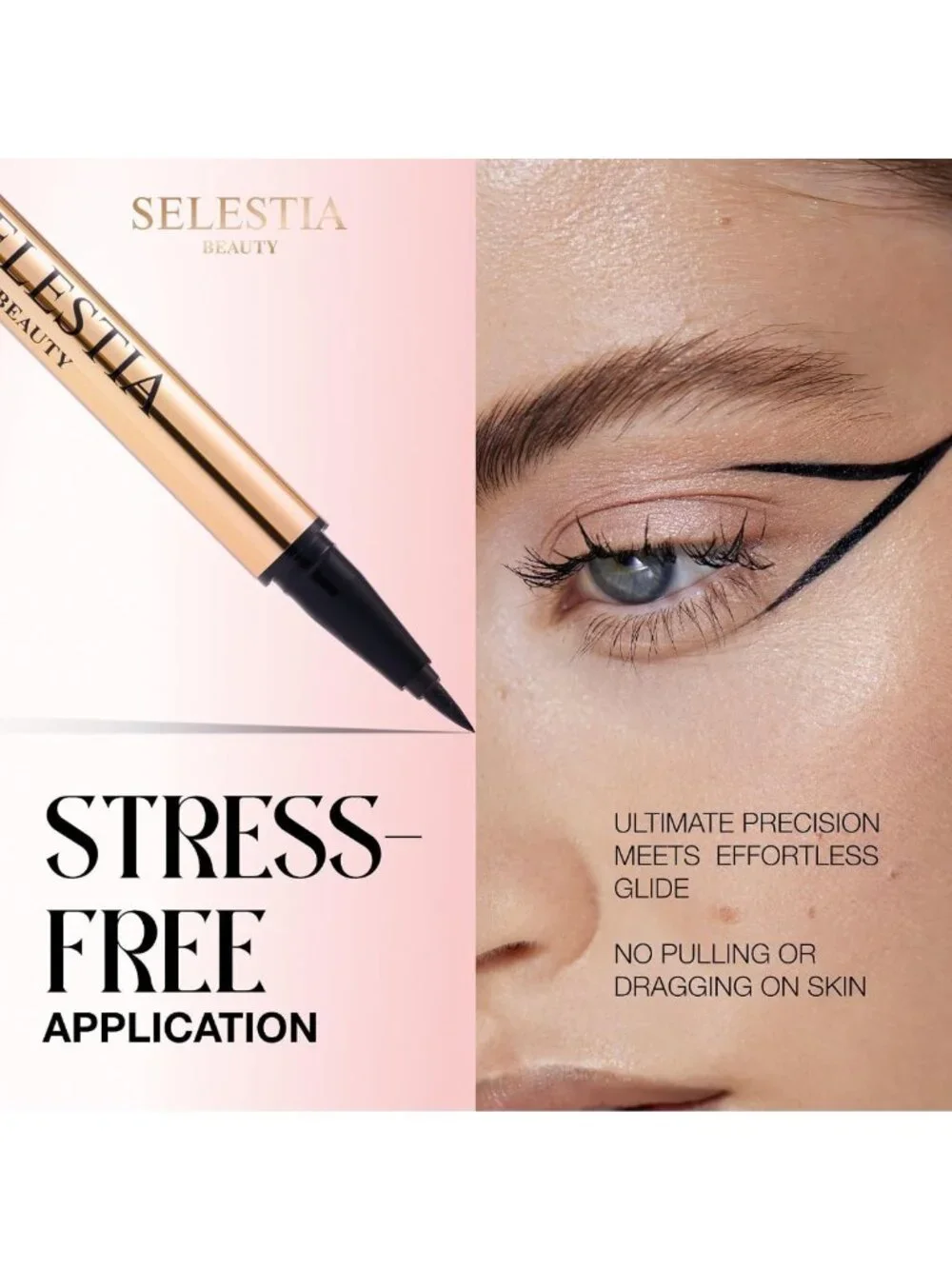 Black Liquid Eyeliner Pencil - Long-Lasting, Quick-Drying, No Flaking, Intense